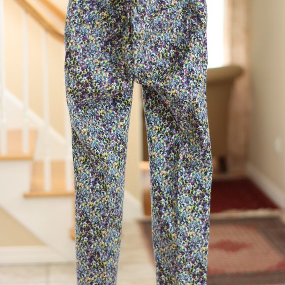 Ann Taylor Floral Chelsea Crop Pants - Picture 2 of 5